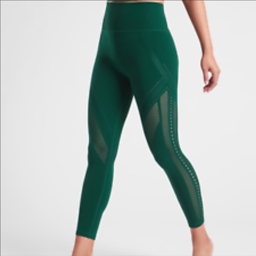 Athlete Bakasana Tight 7/8 Length Green Leggings